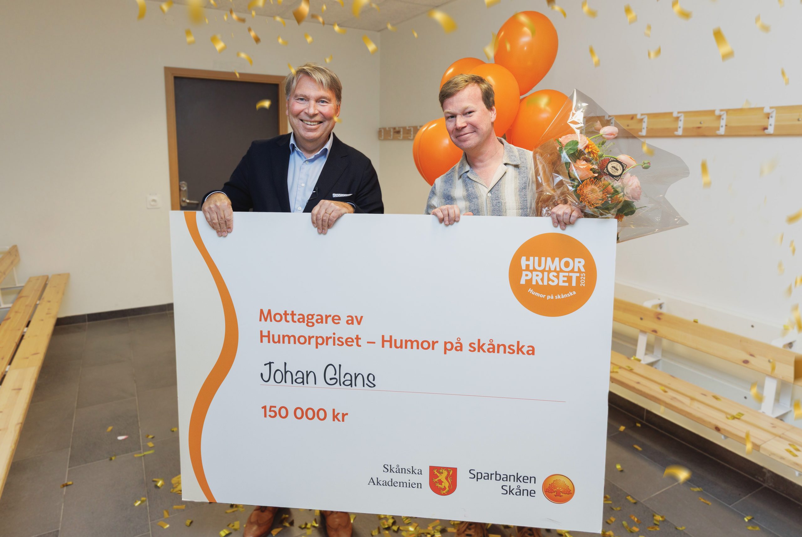 Johan Glans vinnare av det nya skånska humorpriset